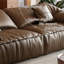Coussin de canapé modulaire en cuir véritable Coffee-108573263-108573264