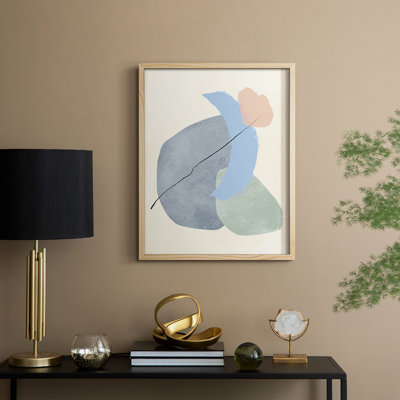 «Pastel Assemblage II», reproduction encadrée - bois massif