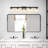 40.5 Inch Farmhouse Vanity Light Fixture With Clear Glass Shades - 5 Light Black And Gold Wall Sconce For Bathroom Mirror, Living Room, Hallway-1908659656-1908659650-1908659648