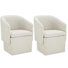 Hauber Upholstered Storage Dining Chair With Casters ( Set of 2)