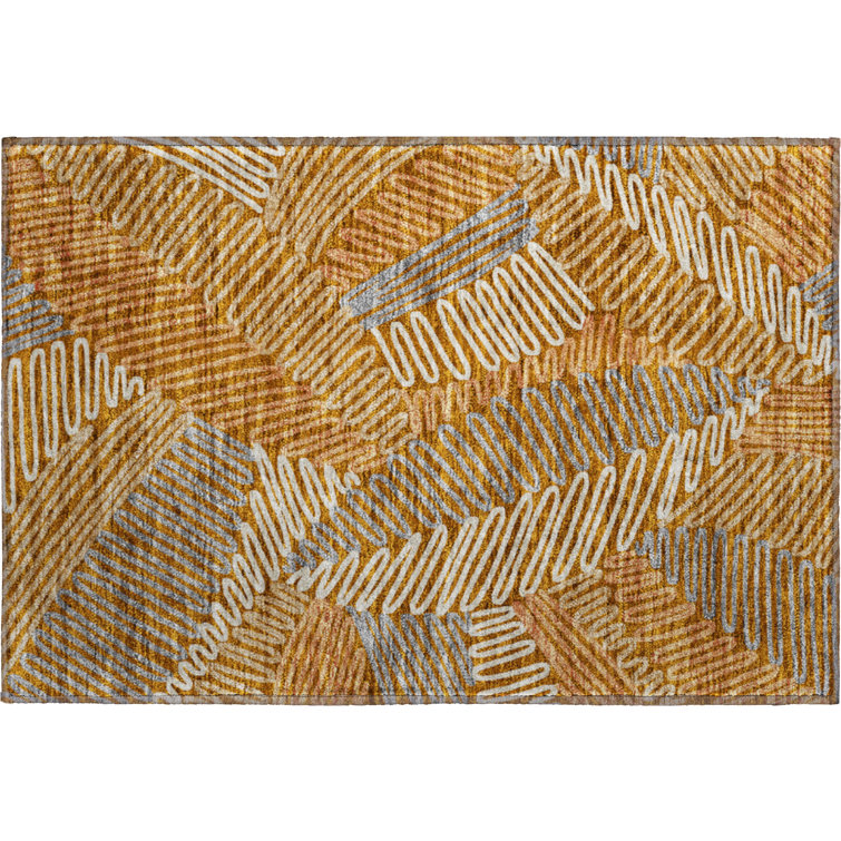 Premium Machine Washable Prisco Paprika Rug