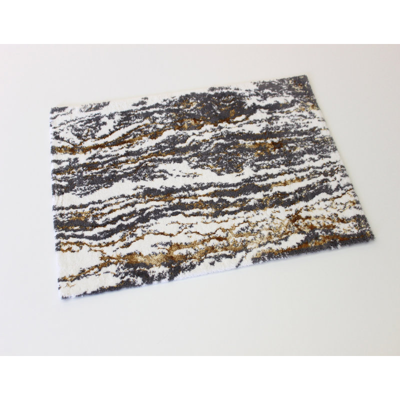 Ceylan, Single - 30" L x 20" W, Gray/Gold