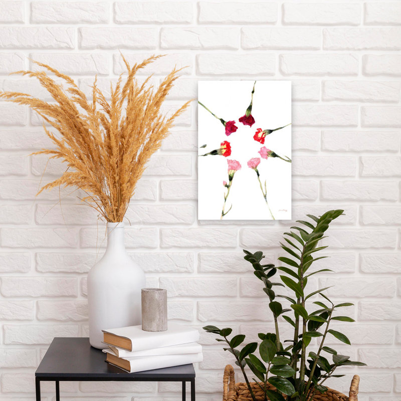 Contemporary Art Delicate Contemporary Carnation Flower Wall Art 1 Piece Wrapped Canvas Wall Art, 30.48 cm H x 20.32 cm W