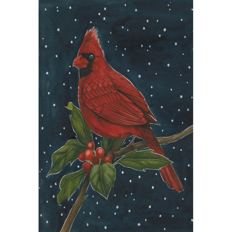 Midnight Cardinal II by Grace Popp - Wrapped Canvas Print, 91 cm H x 61 cm W
