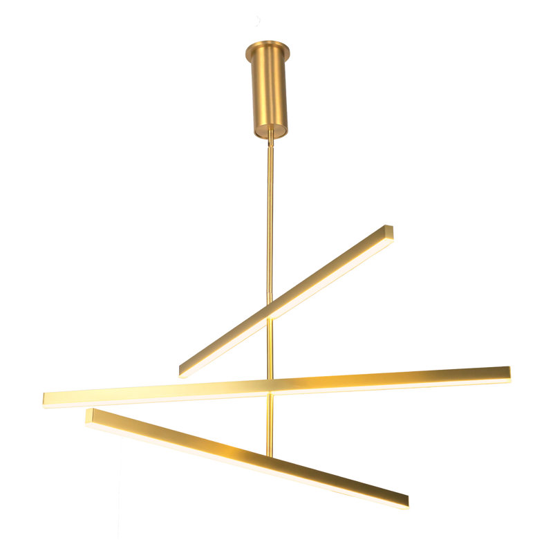 Vega 3 - Light LED Pendant, Gold, 16.5" H x 45" W x 45" D