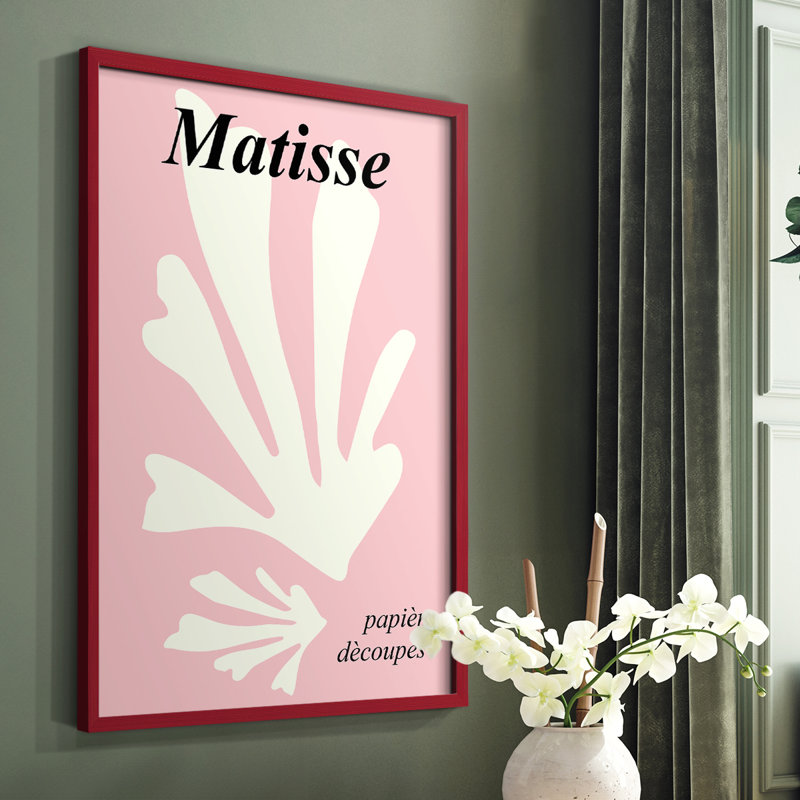 Matisse CECLVI, reproduction encadrée - bois massif, H 10 po x l 8 po, Rouge