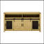 Buffet 59,3 po avec portes de grange coulissantes et panneaux grillagés, espace de rangement ouvert pour le salon, le couloir, le balcon, la cuisine, le bureau