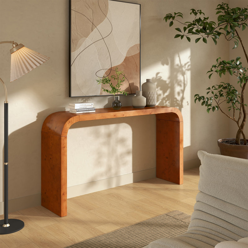 Kialah 51.97'' W Rectangular Console Table, Natural Wood