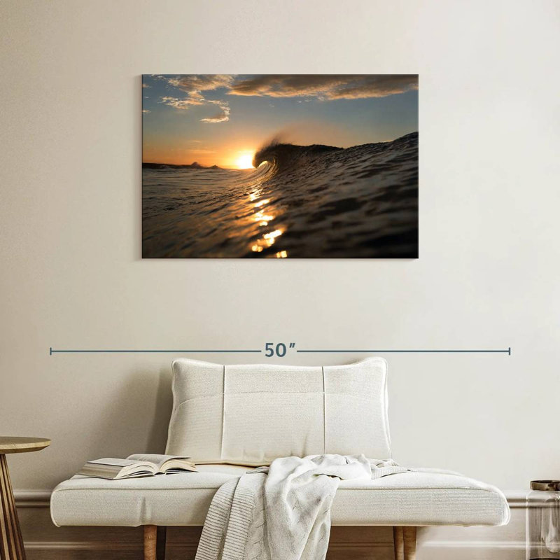 Gillard Golden Sunrise - Vague d'océan, H 24 po x l 36 po