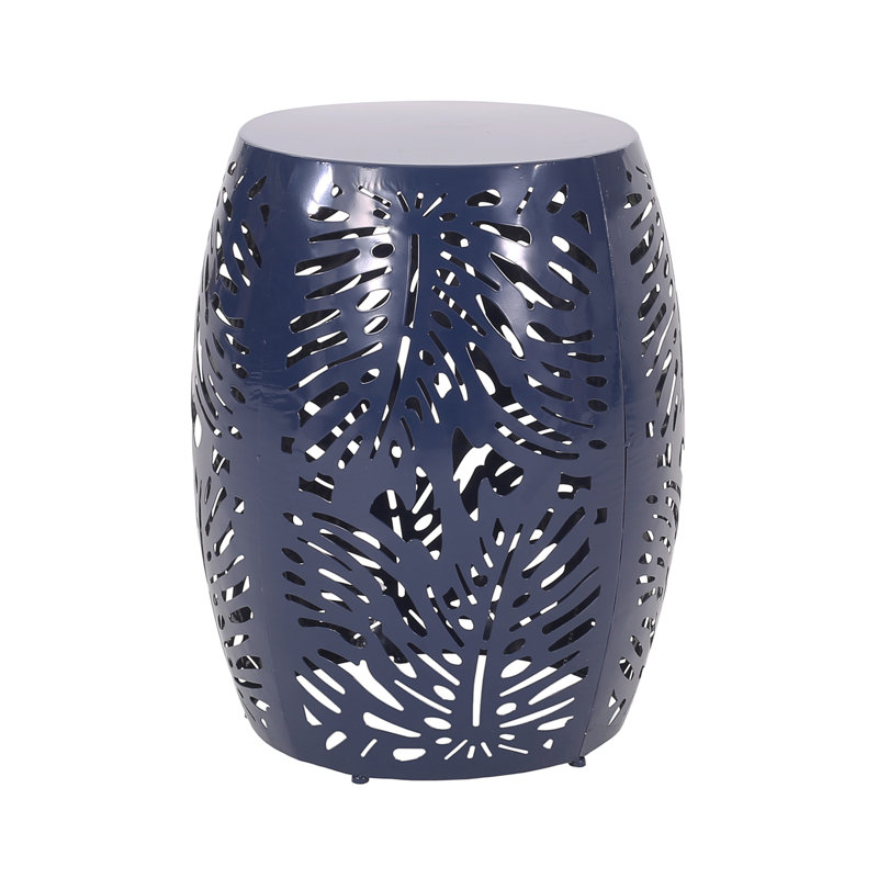 Metal End Table -Large(Only Including Table), Navy Blue