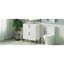 Meuble-lavabo de 30 po avec lavabo en céramique, avec poignées verticales et tiroirs pleine extension, meuble-lavabo autoportant avec glissières de tiroir à fermeture en douceur, conception cannelée, blanc-131578292