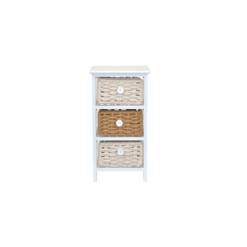 Shuman Solid Wood 3 - Drawer Rectangle Accent Chest, White