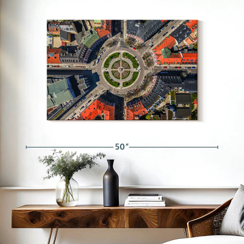 Gartnerplatz Aerial View, 26" H x 39" W
