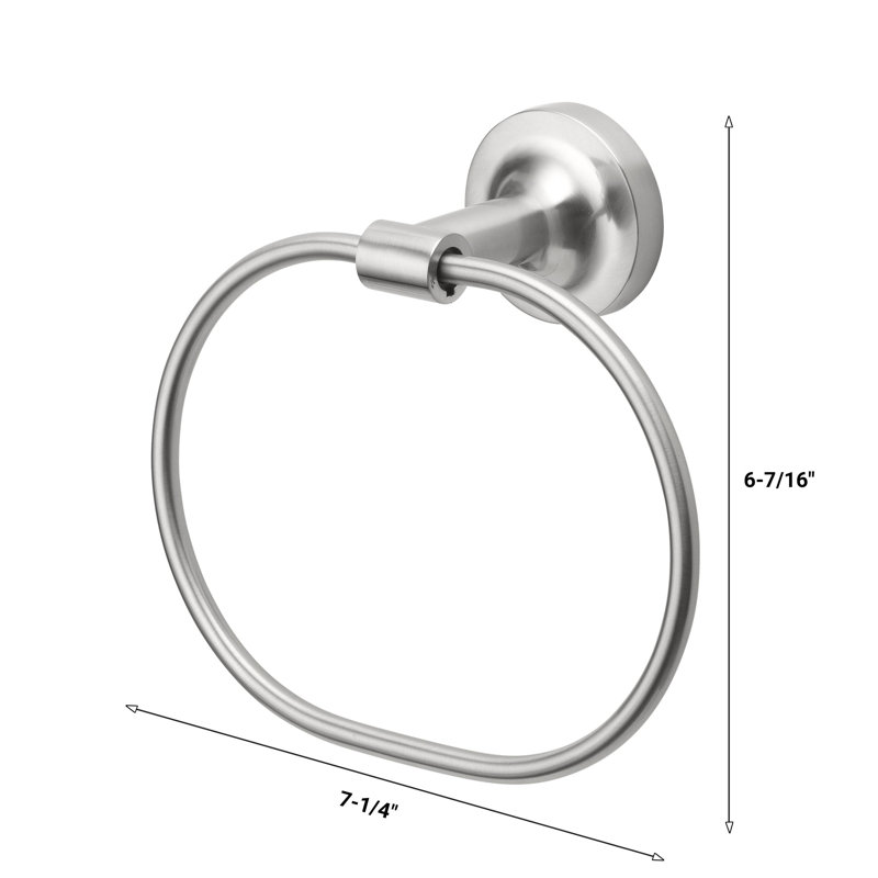 Avalon Towel Ring Bath Hardware Accessory, Satin Nickel