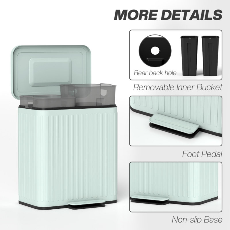 Metal Kitchen Trash Can