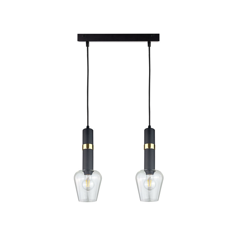 Damia 2 - Light Kitchen Island Pendant, Black/Gold