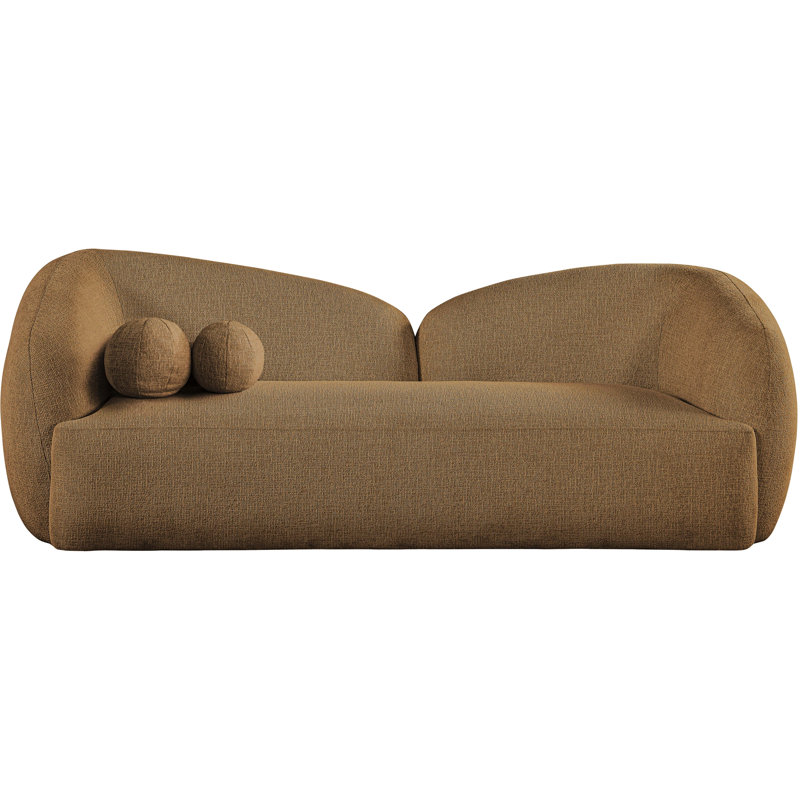 Canapé en tissu 91 po Elowen, Tissu brun
