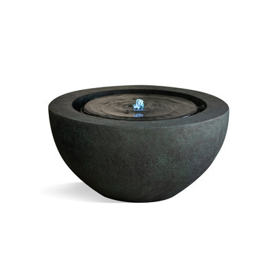  Fontaine sphérique intérieure / extérieure en polyrésine l 19,8 pouces avec lumière DEL