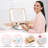 Portable Makeup Organizer Makeup Tool Case With Led Mirror Pink-301349712