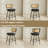 Swivel Upholstered Counter Stools With Rattan Back-970377916-970377913