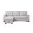 Lucca II 84.5"W Light Gray Woven Fabric Reversible Sleeper Sectional Sofa With Storage Chaise-3813452
