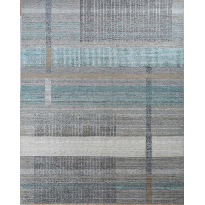 Contemporary Hand Knotted Wool Area Rug