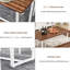 Quatre pièces, table et chaise de salle à manger, caractéristiques industrielles, chaises à dossier incliné, matériaux en acier, espaces de cuisine, style d'assemblage simple, fabrication de sièges larges, concise facile à entretenir