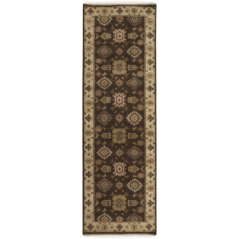 Maravilla noués à la main foncée brun tapis, 2' x 3'