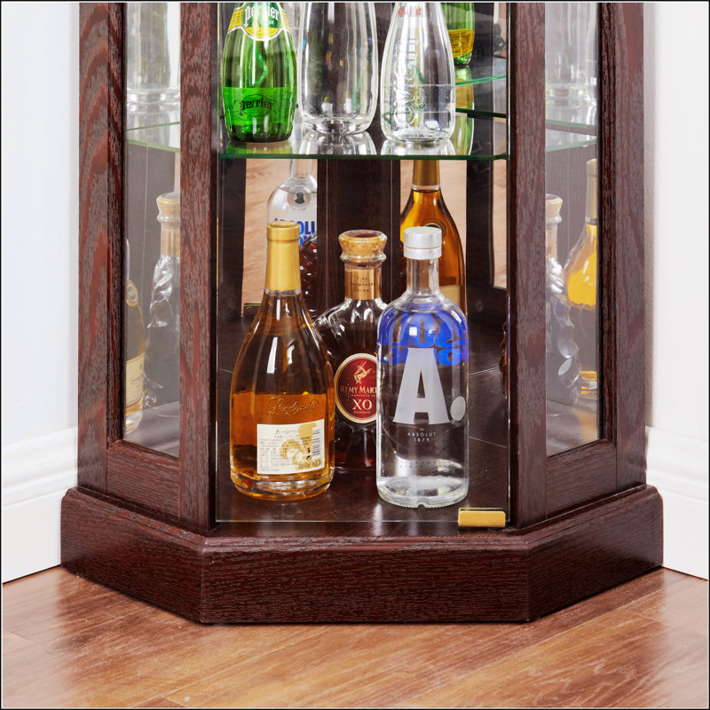 Lighted Corner Curio Cabinet
