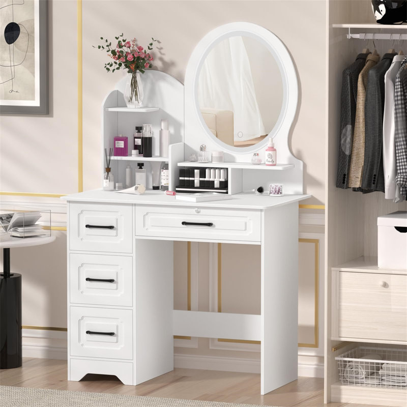 Burnice Dressing Table with Mirror