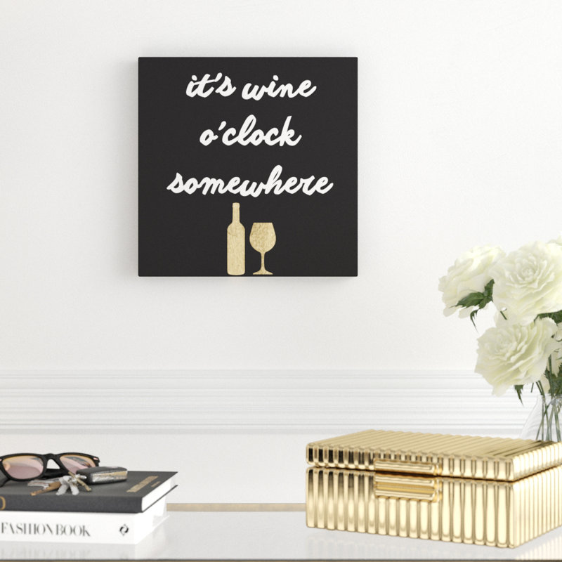 Wine Sentiment IV by Anna Hambly - Wrapped Canvas Print, 30cm H x 30cm W