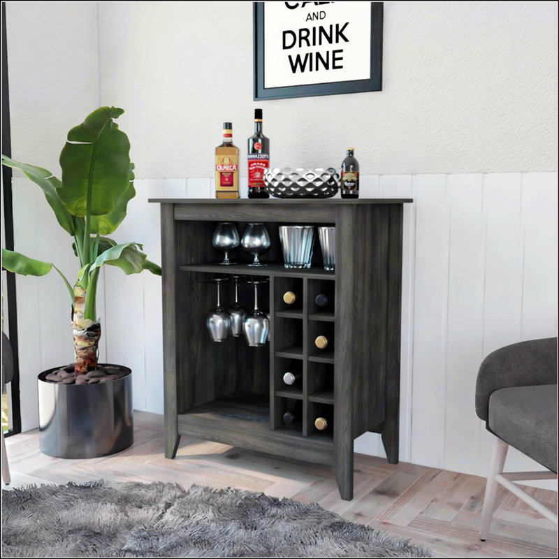 Armoire bar 6 tiroirs 1 tiroir 1 tablette, Brun