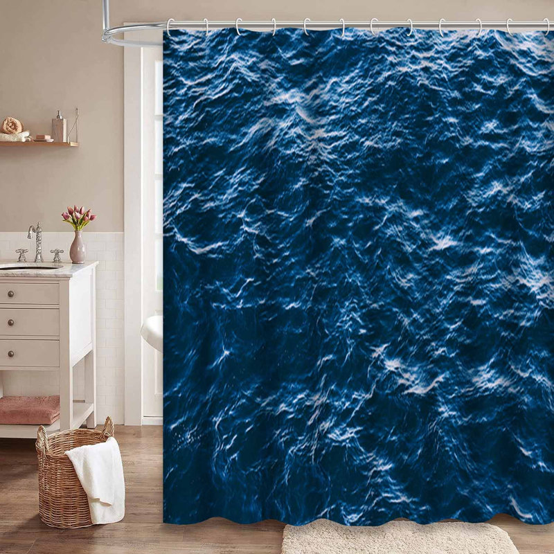 Rideau de douche imperméable à l'eau avec 12 crochets Film, L 72 po x l 84 po