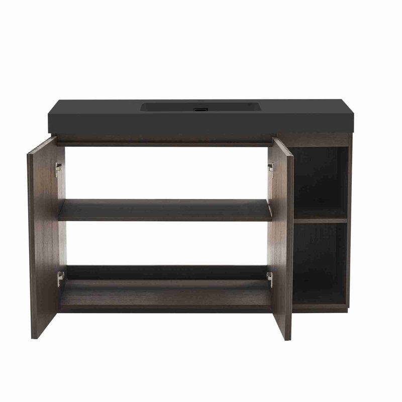 Meuble-lavabo moderne, Oak, Noir