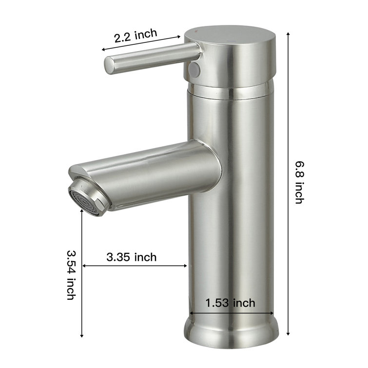 Single Hole Faucet Single-handle Bathroom Faucet with Drain Assembly
