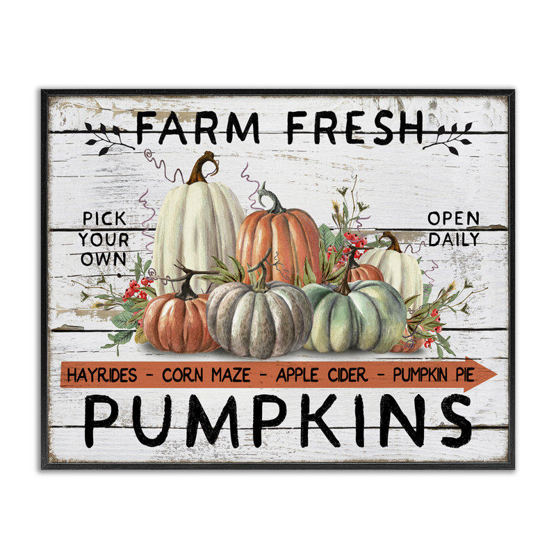 «Fresh Pumpkin Mound», estampe numérique encadrée par Creatif Belle, Giclée encadrée noir minuit, H 24 po x l 30 po
