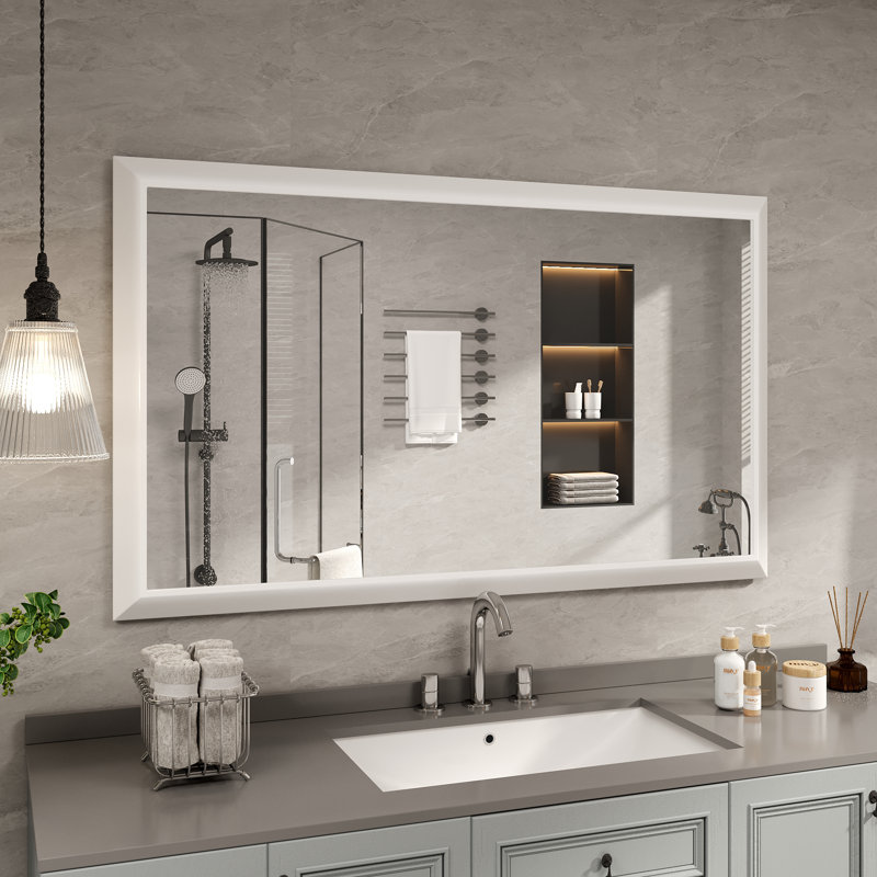 Miroir de meuble-lavabo mural Molly, 50 po x 30 po, Blanc