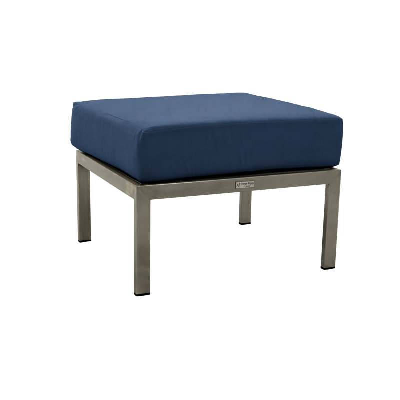 Avanti Stainless Steel Sling Outdoor Ottoman, Regatta