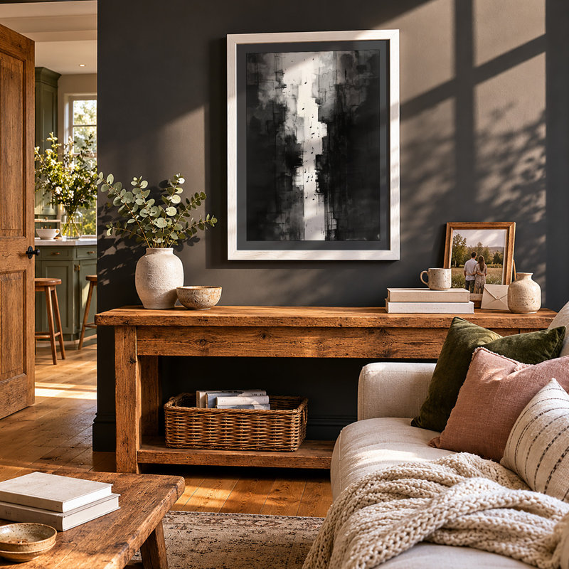 Urban Passage Abstract - Framed Print, A4 - 29.7 x 21.0 cm, White