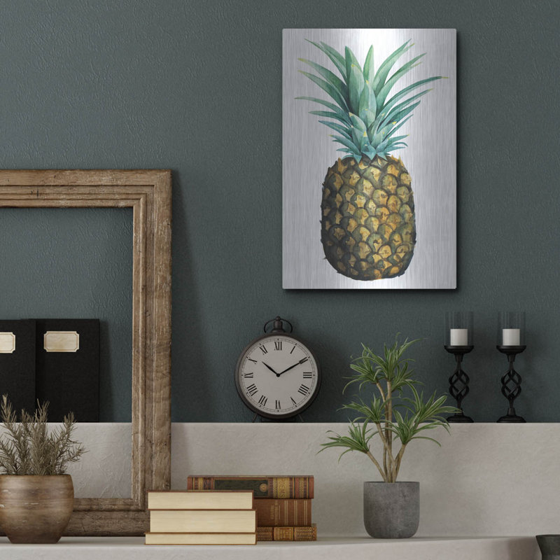 «Watercolor Pineapple I» par Grace P «Luxe Aquarelle» par Grace Popp, H 16 po x l 12 po