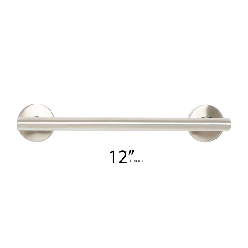 Coronado Decorative Oval Wall-Mount Grab Bar, Satin, 12" W