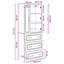  Cabinet Set 2 Pcs Engineered Wood Modern Storage Solution Sliding Door-1381797538