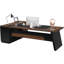 Bureau de direction en L 78,7 po avec classeur et tiroirs (sans la chaise)-267363502