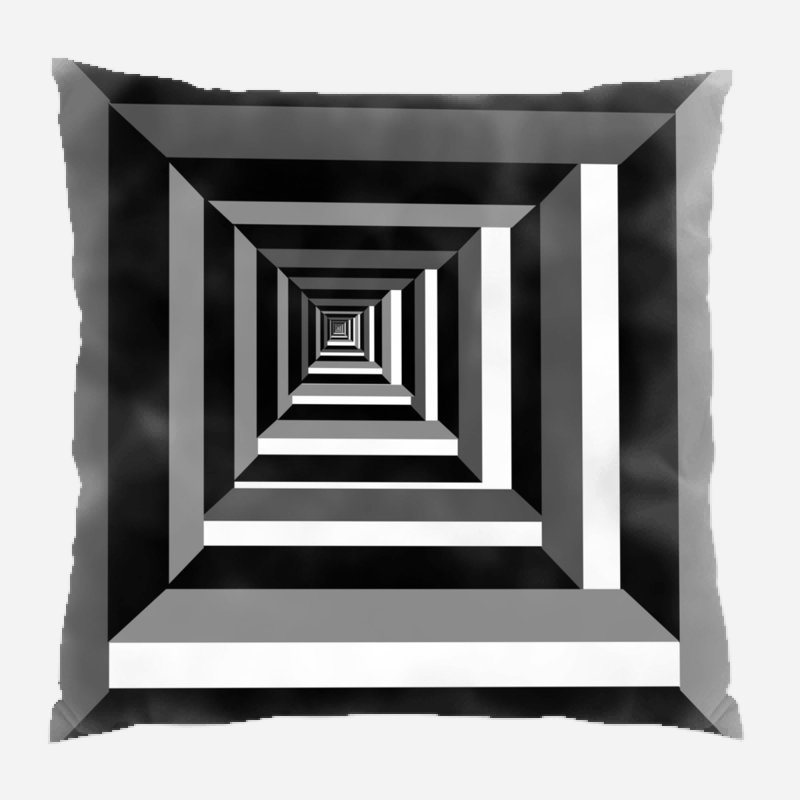 Graphic Geometric Microsuede Reversible Throw Pillow