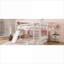 Lit superposé simple au-dessus d'un lit simple en bois de pin, aucun sommier requis, avec rampe d'escalade et amp; Barrières de sécurité blanches, idéales pour la chambre à coucher