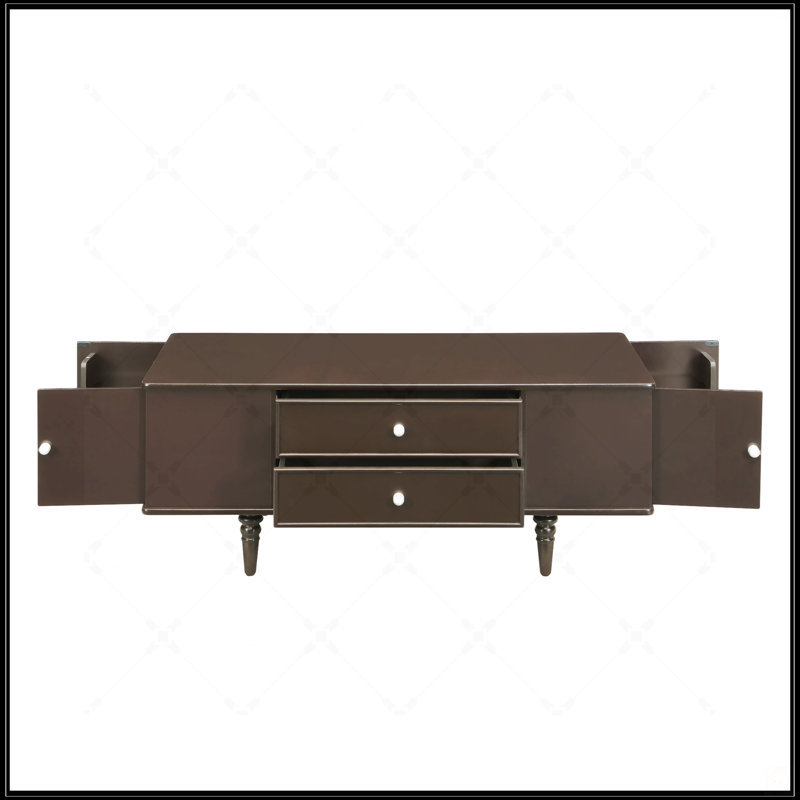 Table basse moderne moderne à quatre tiroirs, Brun