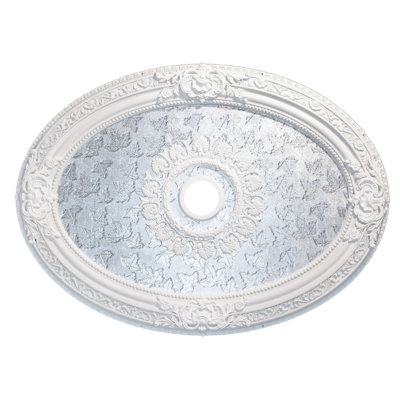 Oval White Ceiling Medallion