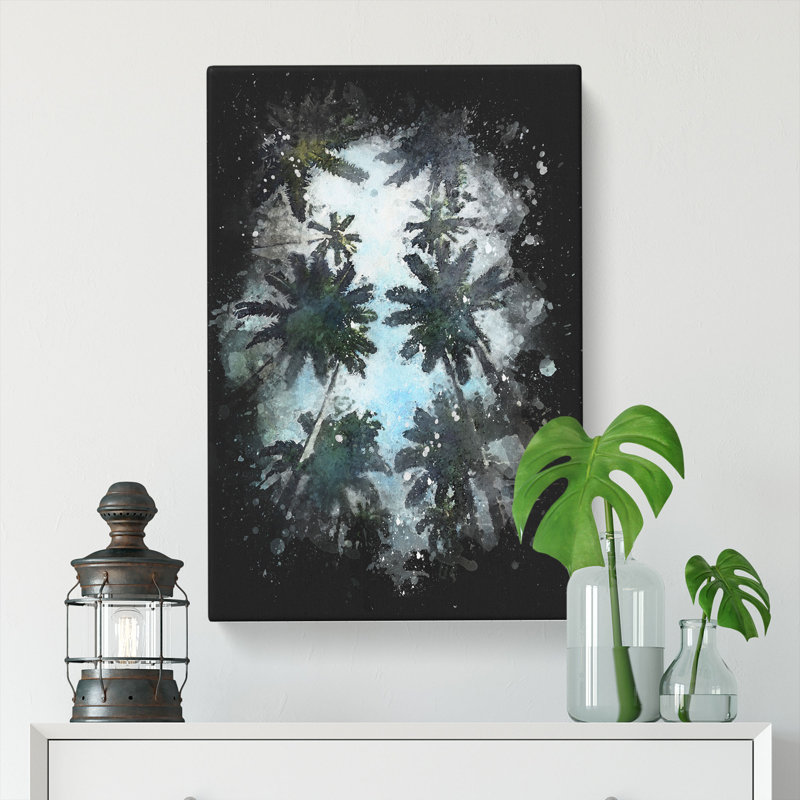 Palm Trees Stretching Upwards - Wrapped Canvas, 60cm H x 40cm W x 3cm D