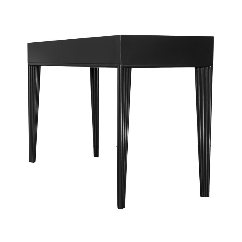 Barcelona Solid Wood Writing Desk, Black