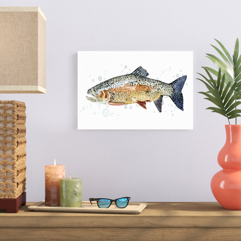 " Rainbow Trout II " by Emma Caroline Painting Print, 12" H x 18" W